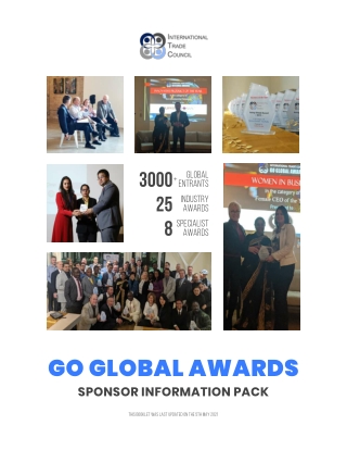 International Trade Council Go Global Awards Sponsorship Brochure