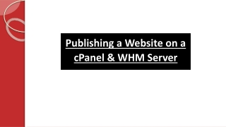 Publishing a Website on a cPanel & WHM Server