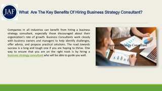What  Are The Key Benefits Of Hiring Business Strategy Consultant?