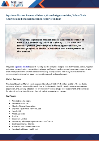 Squalene Market