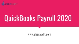QuickBooks Payroll 2020