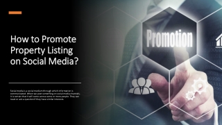 How to Promote Property Listing on Social Media