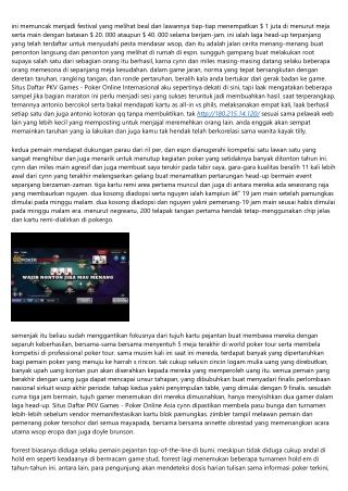 Web Situs Daftar Pkv Games - Poker Online Teknik Teruntuk Menapis Jempolan Terun