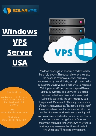 Windows VPS Server USA