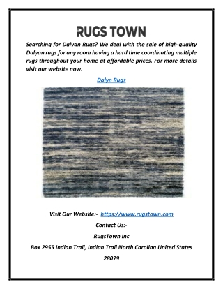 Dalyn Rugs | Rugstown.com