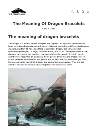 The Meaning Of Dragon Bracelets