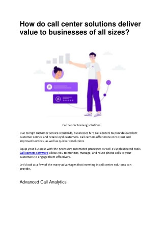 How do call center solutions deliver value to businesses of all sizes-converted