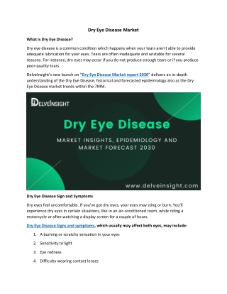 Dry Eye Disease Market