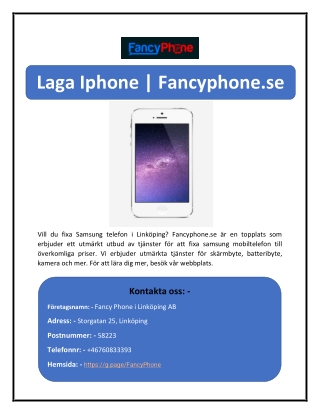 Laga Iphone | Fancyphone.se