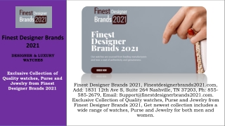 Finest Designer Brands 2021 - Add:  1831 12th Ave S, Suite 264 Nashville, TN 372
