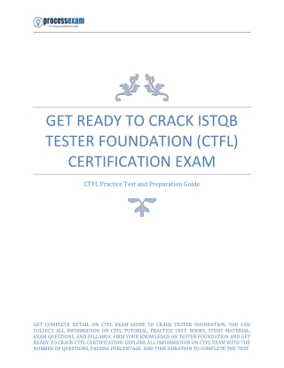 Get Ready to Crack ISTQB Tester Foundation (CTFL) Certification Exam