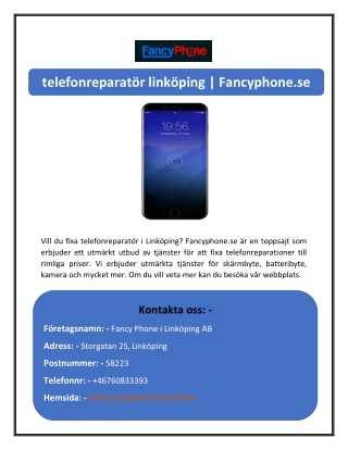 telefonreparatör linköping | Fancyphone.se