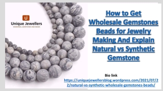 Wholesale Gemstones Beads - Explain Natural vs Synthetic Gemstone