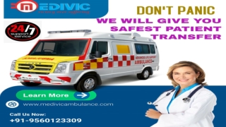 ICU Ambulance Service in Dhanbad and Ranchi by Medivic