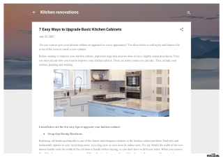 7 Easy Ways to Upgrade Basic Kitchen Cabinets
