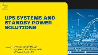 Uninterruptible Power Supplies, UPS Battery, APC  UPS, and Riello UPS