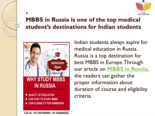 Know the pros & cons of mbbs in russia.
