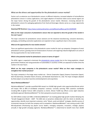 Photoelectric Sensor Market