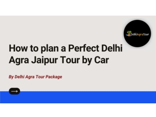 How to plan a Perfect Delhi Agra Jaipur Tour by Car