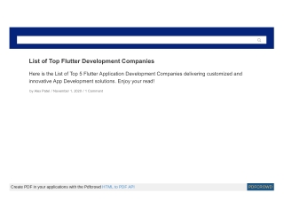 Revealed: List of Top Flutter Development Companies