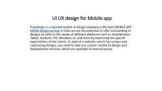 UI UX design for Mobile app