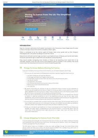 Moving To France From The US