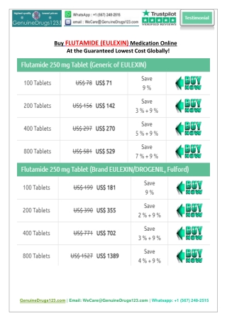 Flutamide Tablet Buy Online