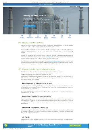 Moving To India From US
