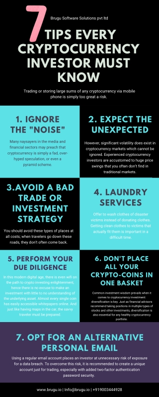 Eight Tips Every Cryptocurrency Investor Must Know