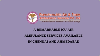 Avail Air Ambulance Service in Ahmedabad and Chennai with Top-Notch ICU Setup