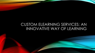 custom elearning services