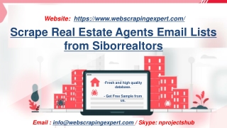 Scrape Real Estate Agents Email Lists from Siborrealtors
