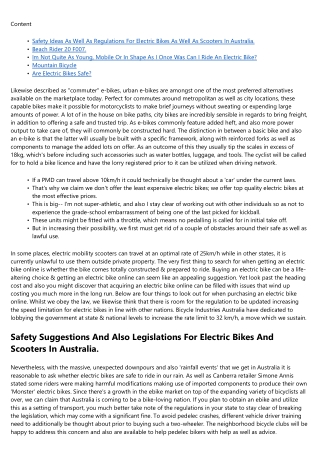 Legalities Of Electric Bike Usage
