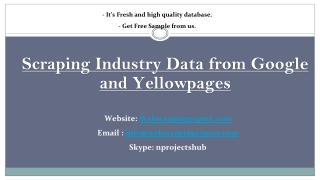 Scraping Industry Data from Google and Yellowpages