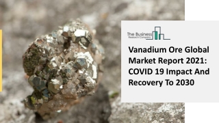 Vanadium Ore Global Market Report 2021 COVID 19 Impact And Recovery To 2030