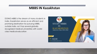 MBBS IN Kazakhstan