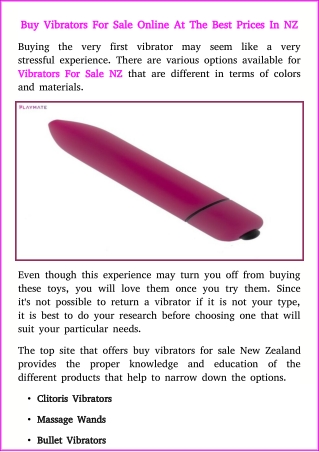 Best Vibrator For Sale in New Zealand
