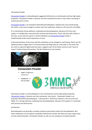 Clonazolam Powder