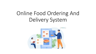 Online Food Ordering And Delivery System