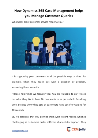 How Dynamics 365 Case Management helps you Manage Customer Queries