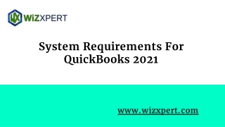 System Requirements For QuickBooks 2021