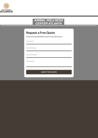 ANIMAL WELLNESS CENTER ATLANTA PPT