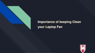 Importance of keeping Clean your Laptop Fan