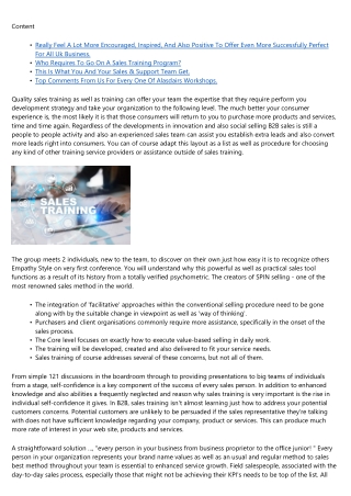 Sales Training Goes Experiential