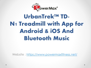 UrbanTrek™ TD-N1 Treadmill with App for Android & iOS And Bluetooth Music