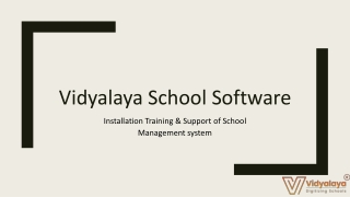 Installation Training & Support of School Management system