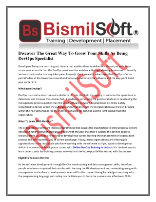 Discover The Great Way To Grow Your Skills As Being DevOps Specialist