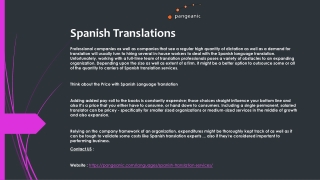 Spanish Translations