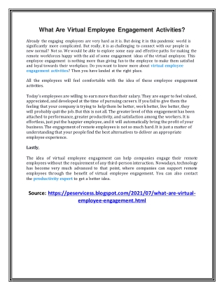 What Are Virtual Employee Engagement Activities?