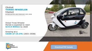 Three-Wheeler Market is Projected to Reach $15.54 billion by 2028